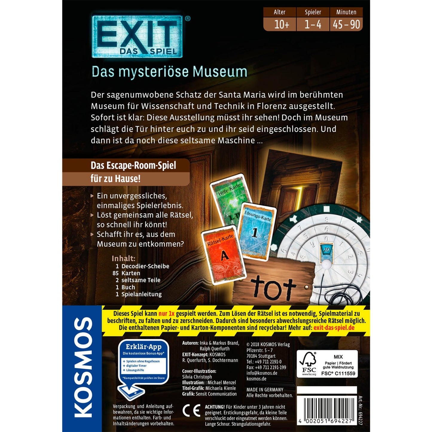 KOSMOS EXIT - Das Spiel - Das mysteriöse Museum, Partyspiel