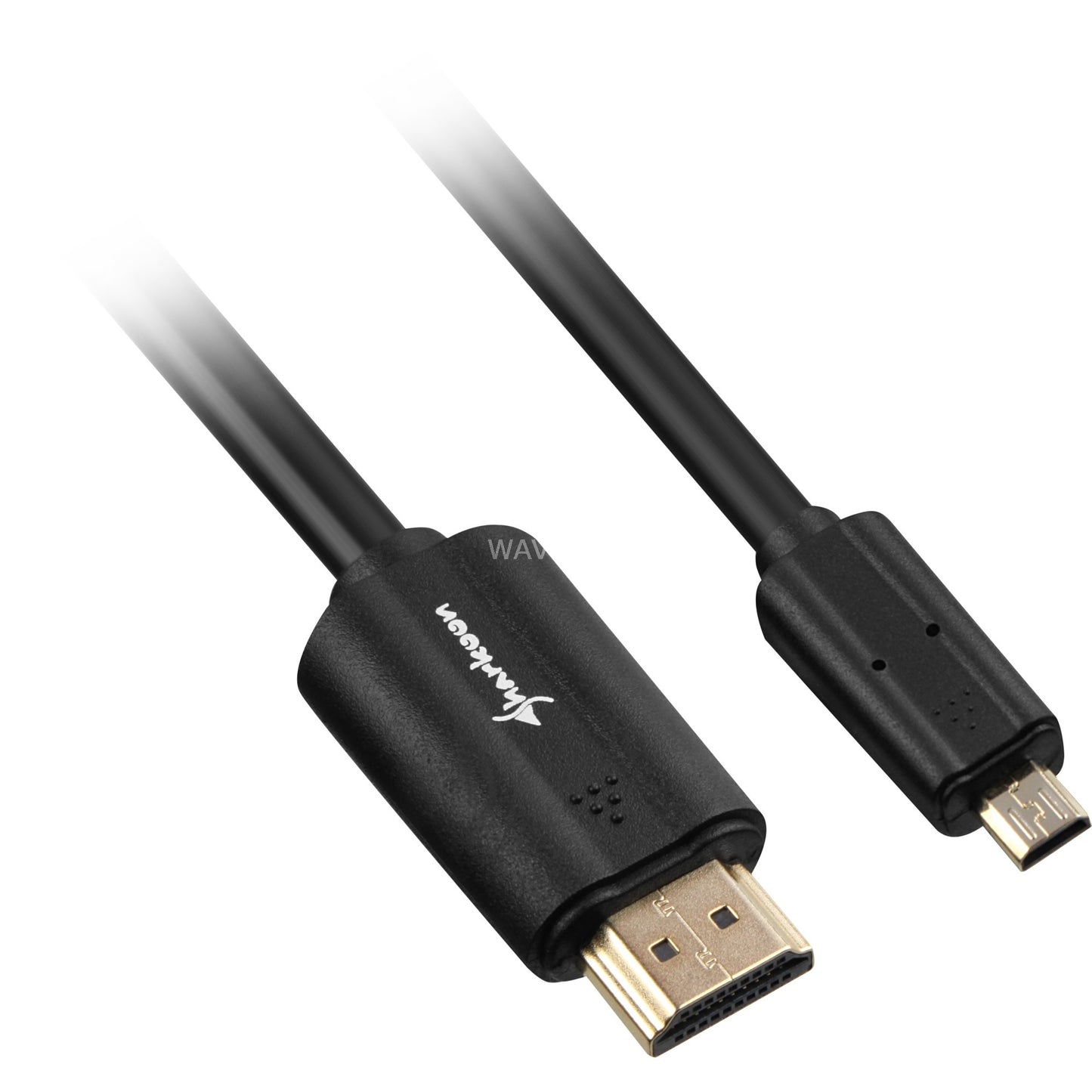 Sharkoon Kabel HDMI Stecker > micro HDMI Stecker (schwarz, 1 Meter, HDMI 2.0 4K)