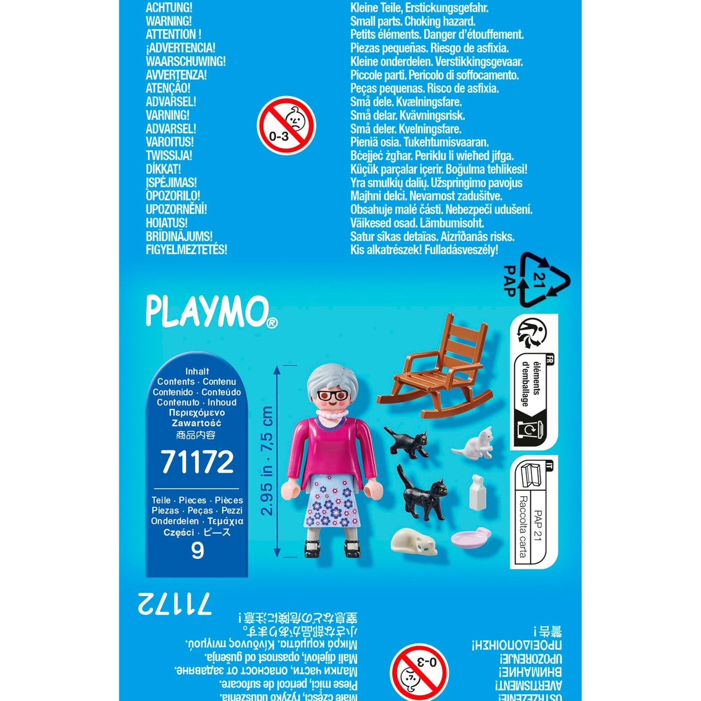 PLAYMOBIL 71172 specialPLUS Oma mit Katzen, Konstruktionsspielzeug