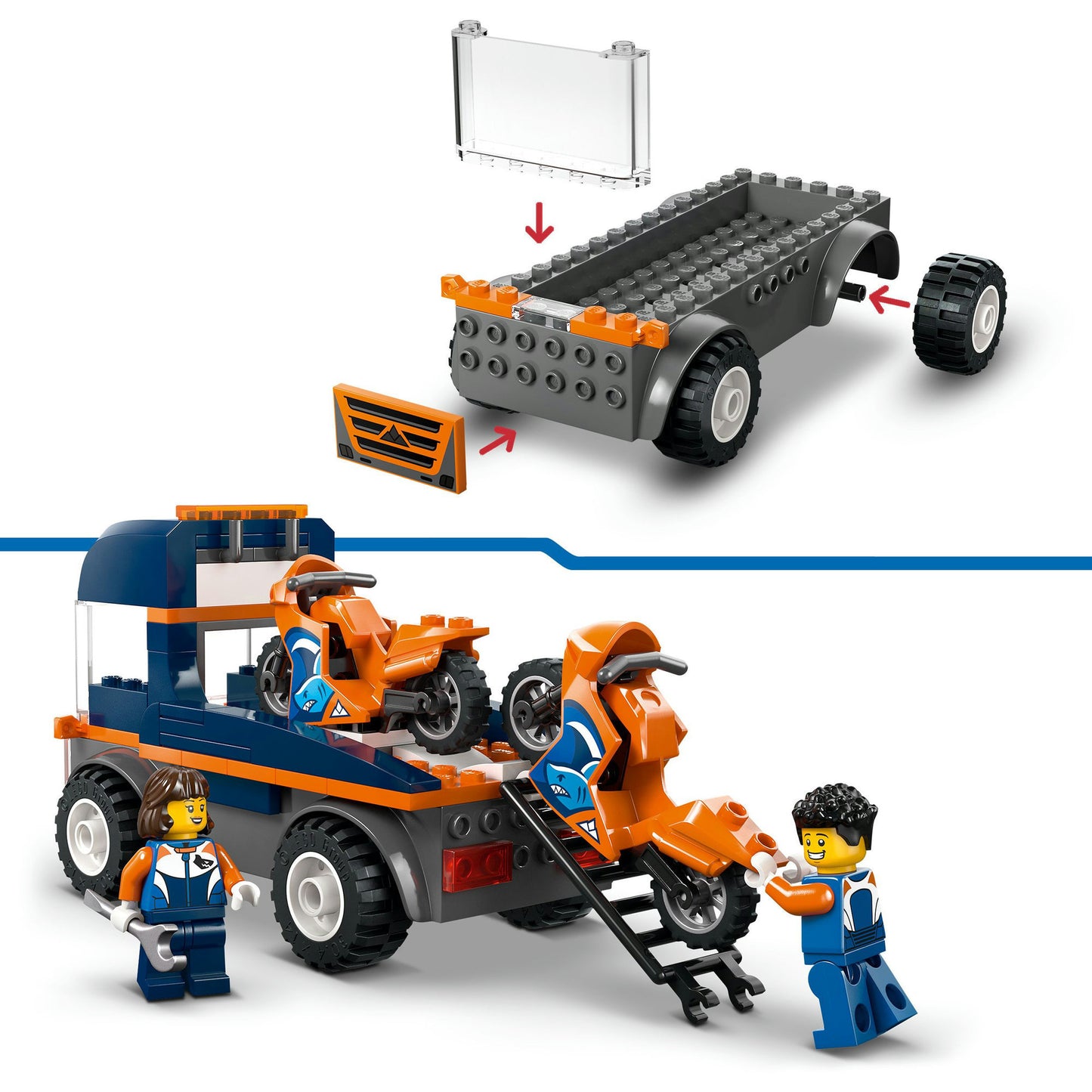 60491 City Motorradtransporter, Konstruktionsspielzeug