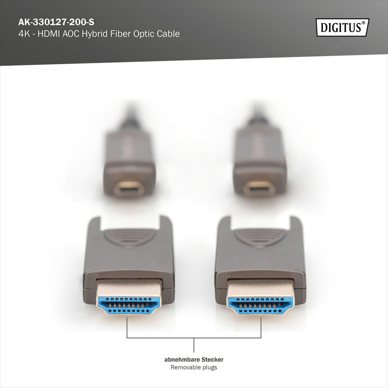 HDMI / Micro HDMI AOC Hybrid Glasfaserkabel, UHD 4K