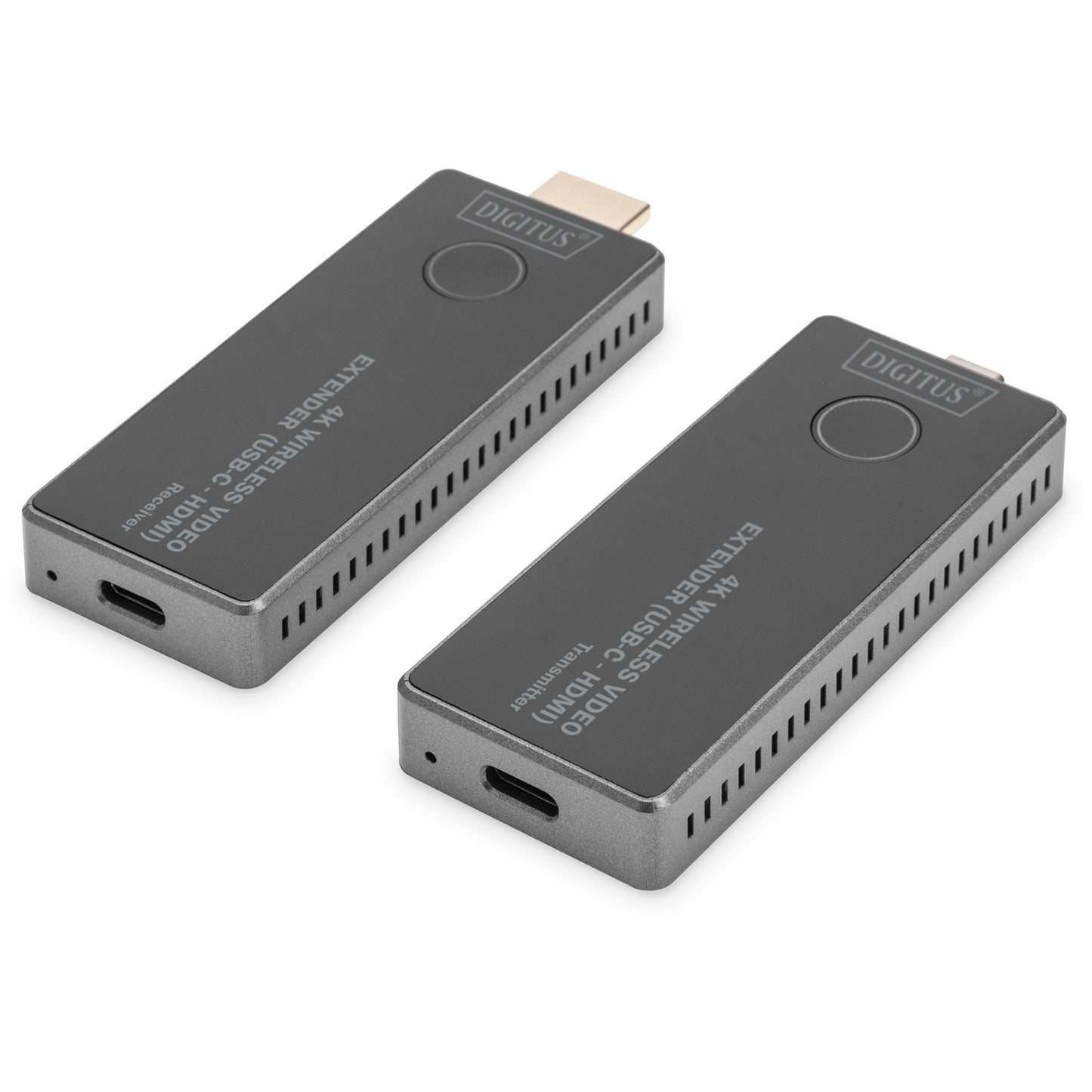 Digitus 4K Wireless Video Extender USB-C > HDMI, 30 Meter, HDMI Verlängerung (schwarz/silber, Sendeeinheit + Empfängereinheit)