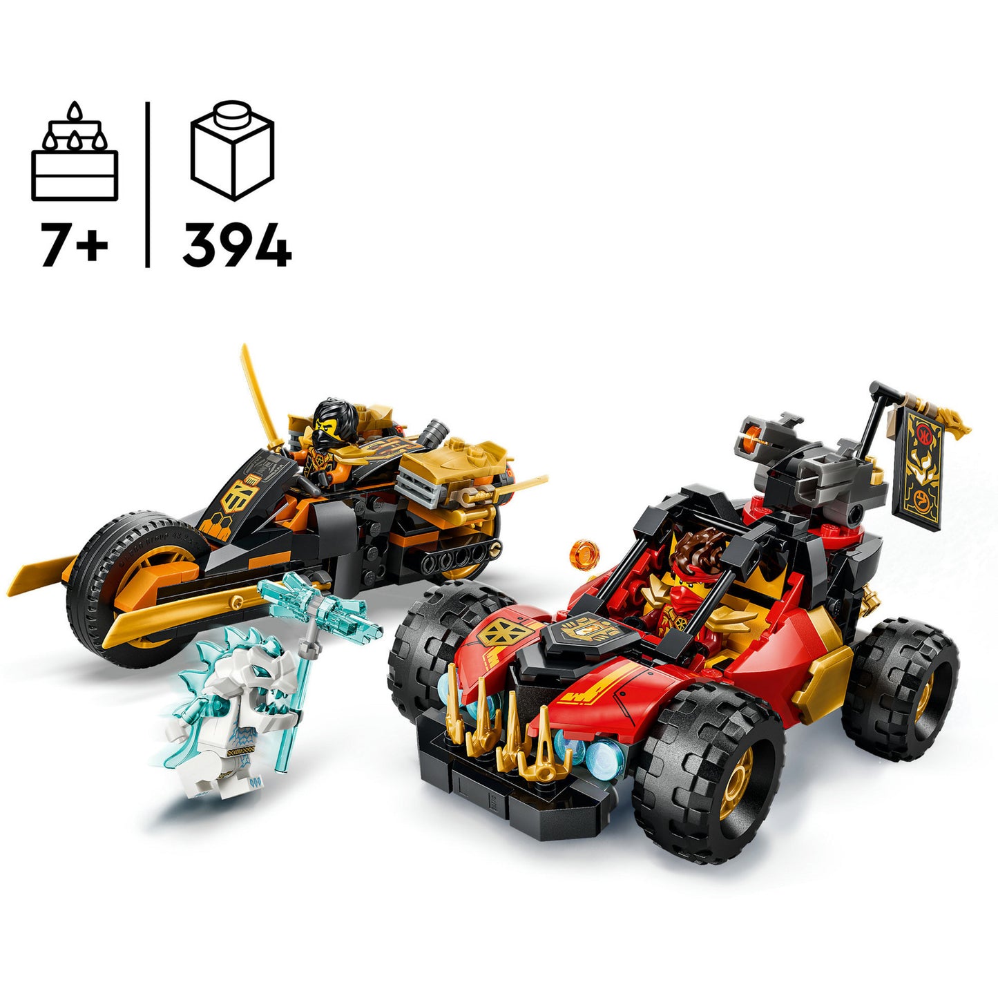 71864 Ninjago Kais und Coles Kombi-Flitzer, Konstruktionsspielzeug