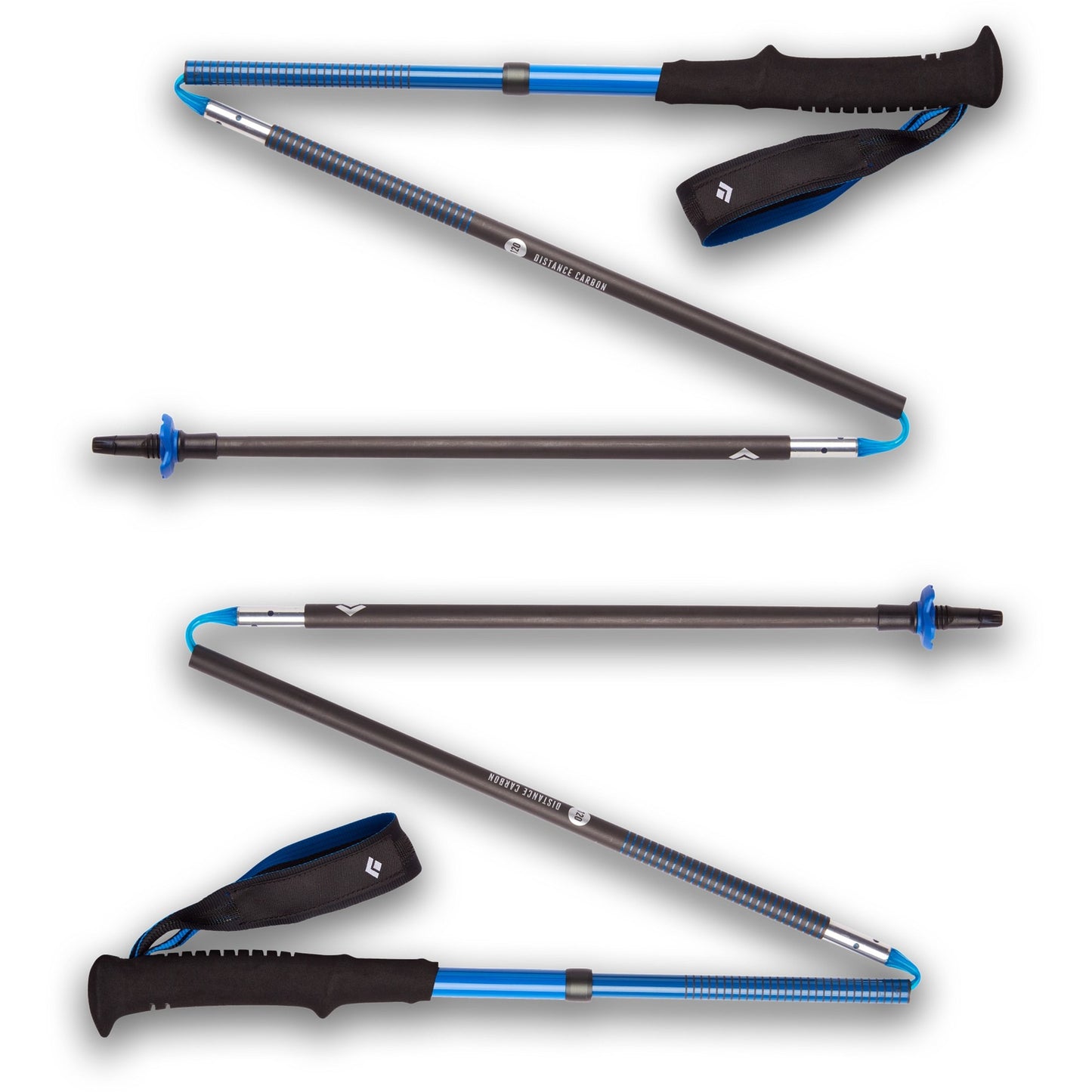 Black Diamond Trekkingstöcke Distance Carbon Z (blau, 1 Paar, 110 cm)