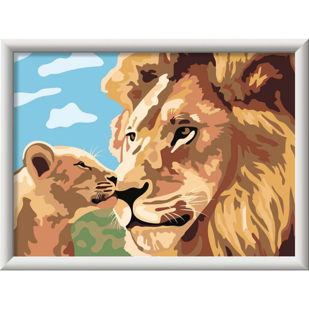CreArt - Löwe mit Baby, Malen