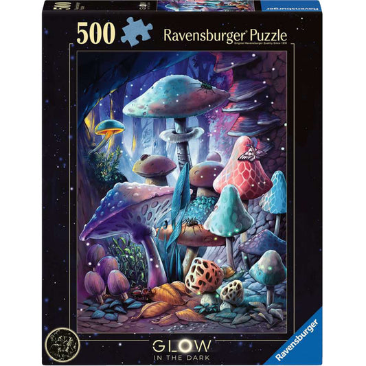 Puzzle Glow in the Dark - Pilze im Mondschein