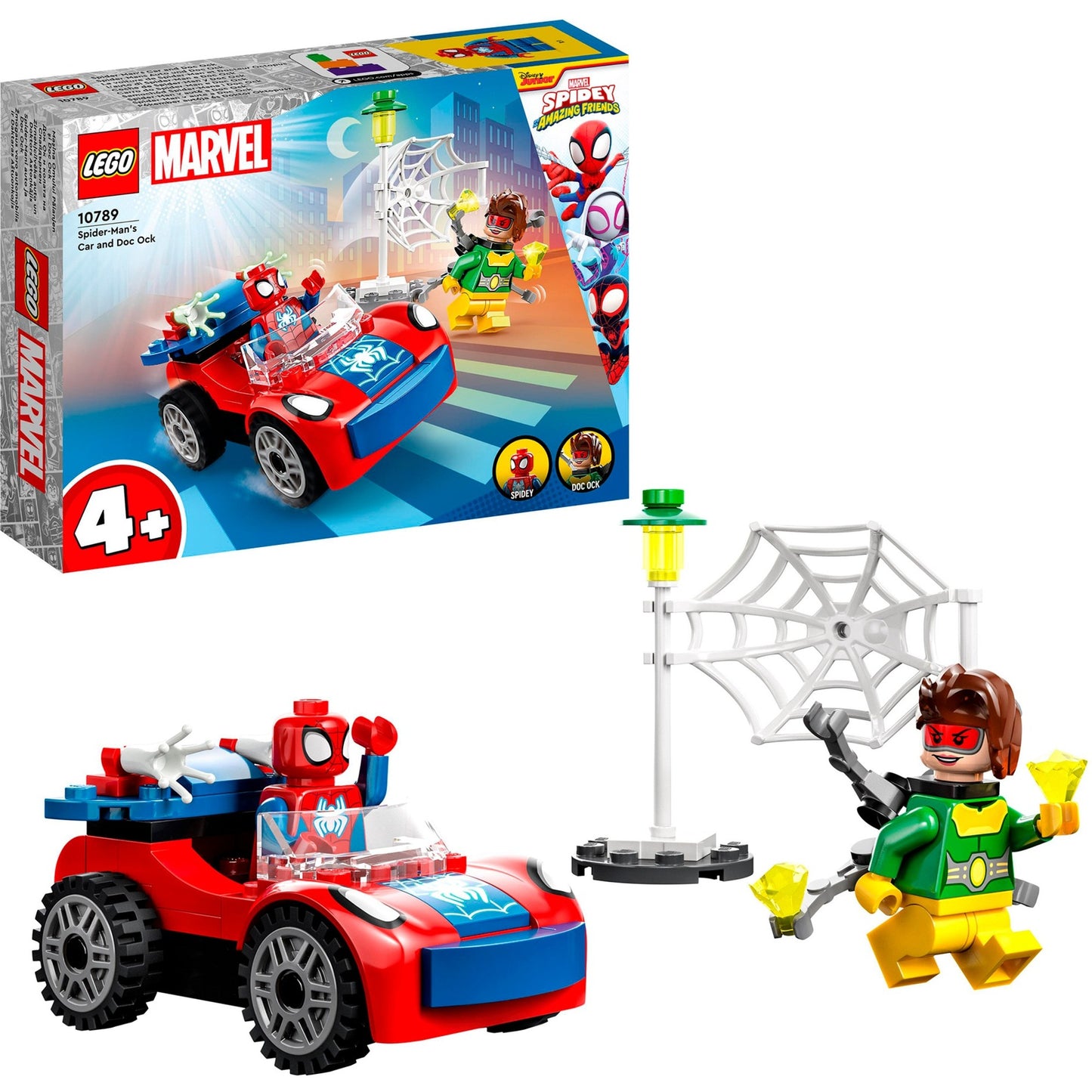 LEGO 10789 Marvel Spidey und seine Super-Freunde Spider-Mans Auto und Doc Ock, Konstruktionsspielzeug