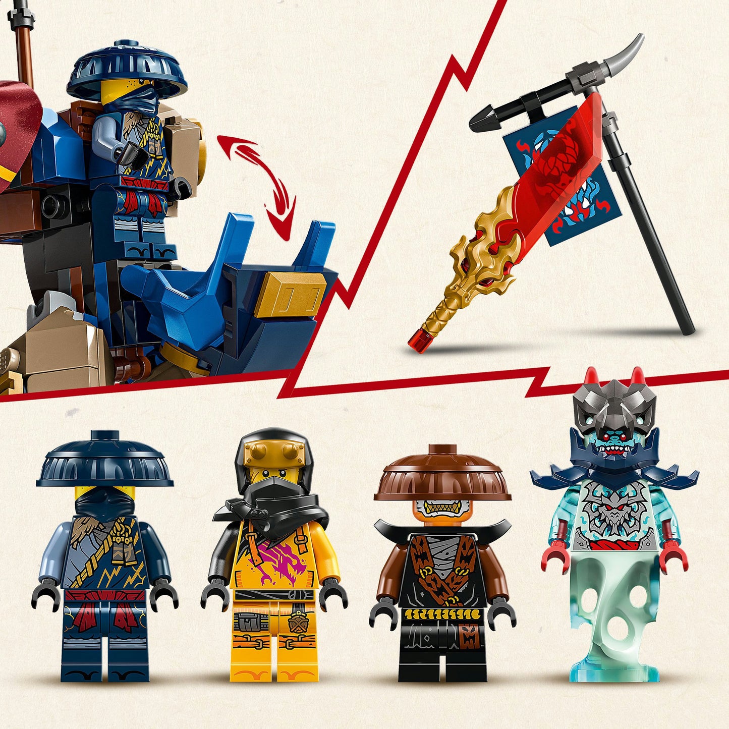 71843 Ninjago Rogues Mech-Drachenreiter, Konstruktionsspielzeug