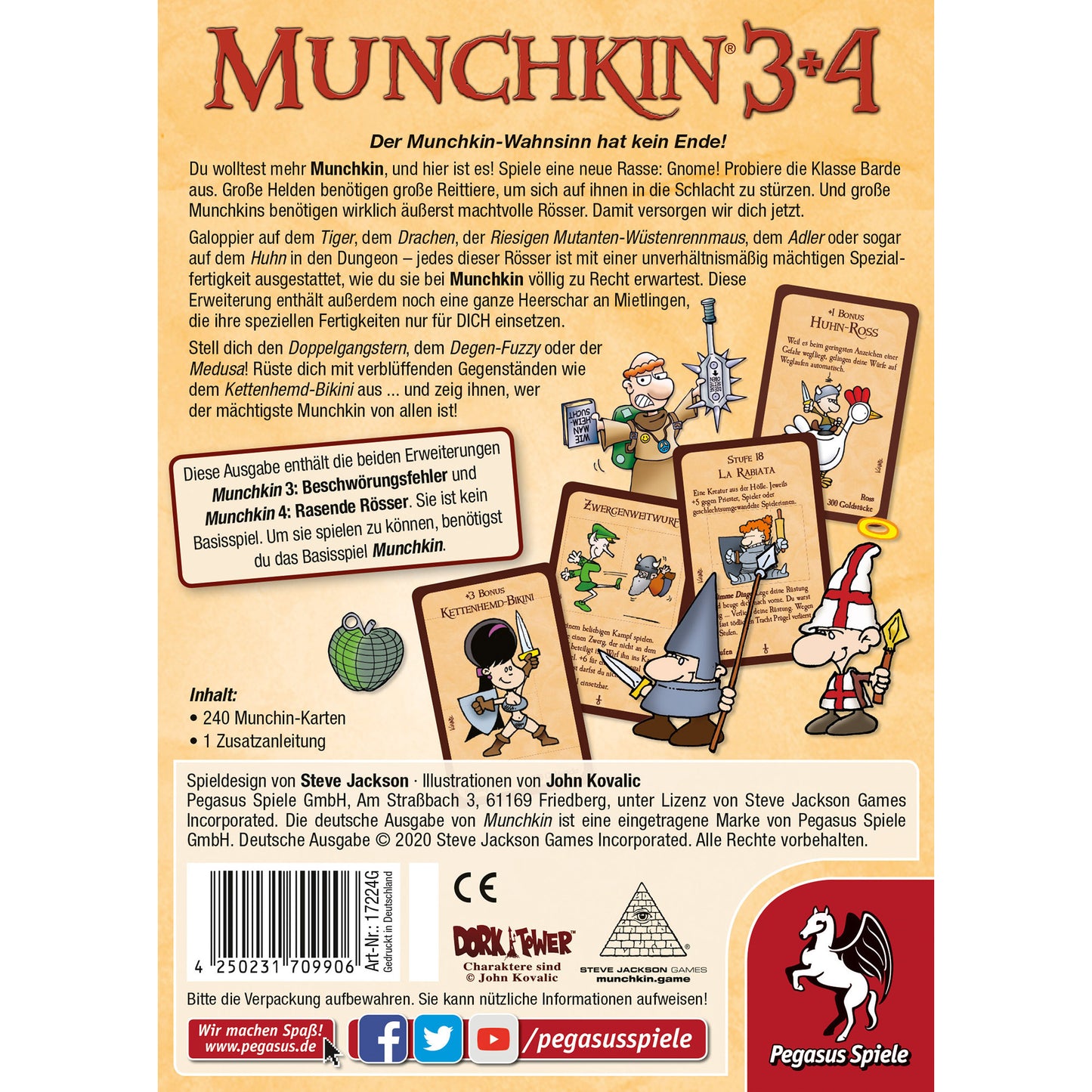 Munchkin 3+4, Kartenspiel