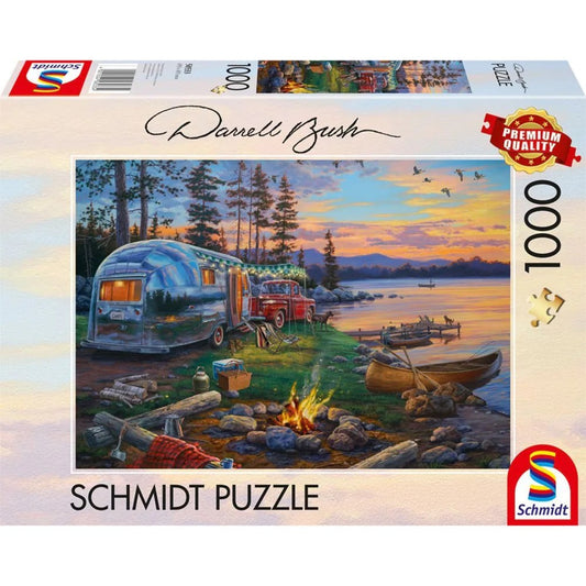 Schmidt Spiele Darrell Bush: Campingidyll am See (1000 Teile)