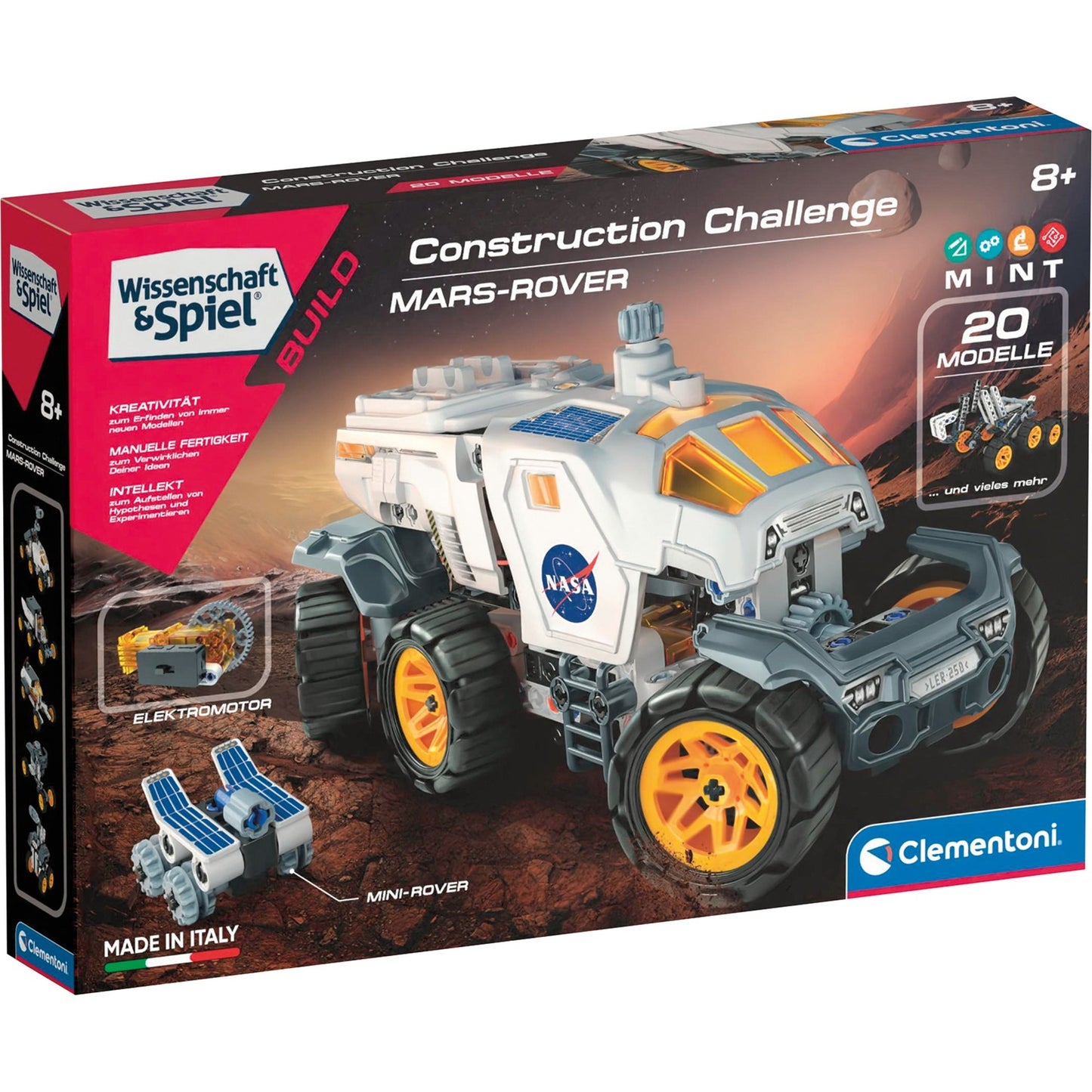 Clementoni Construction Challenge - Mars-Rover, Konstruktionsspielzeug