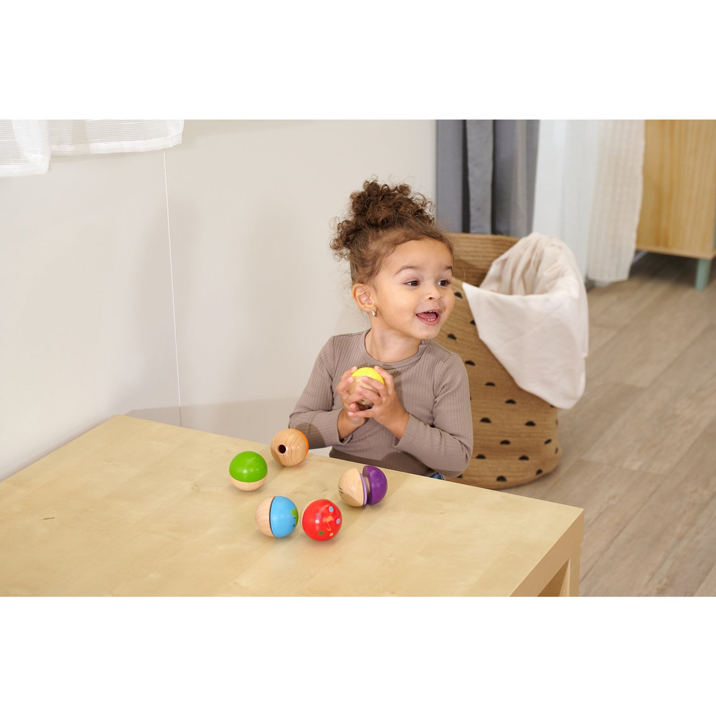 Musik Holzkugel mit Sound, Musikspielzeug