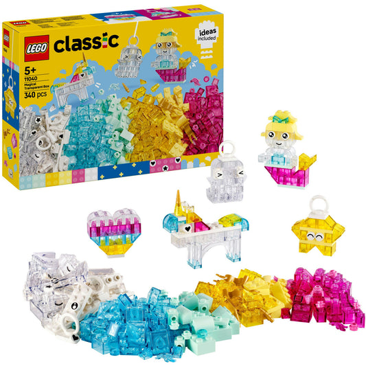 11040 Classic Zauberbox mit durchsichtigen Steinen, Konstruktionsspielzeug