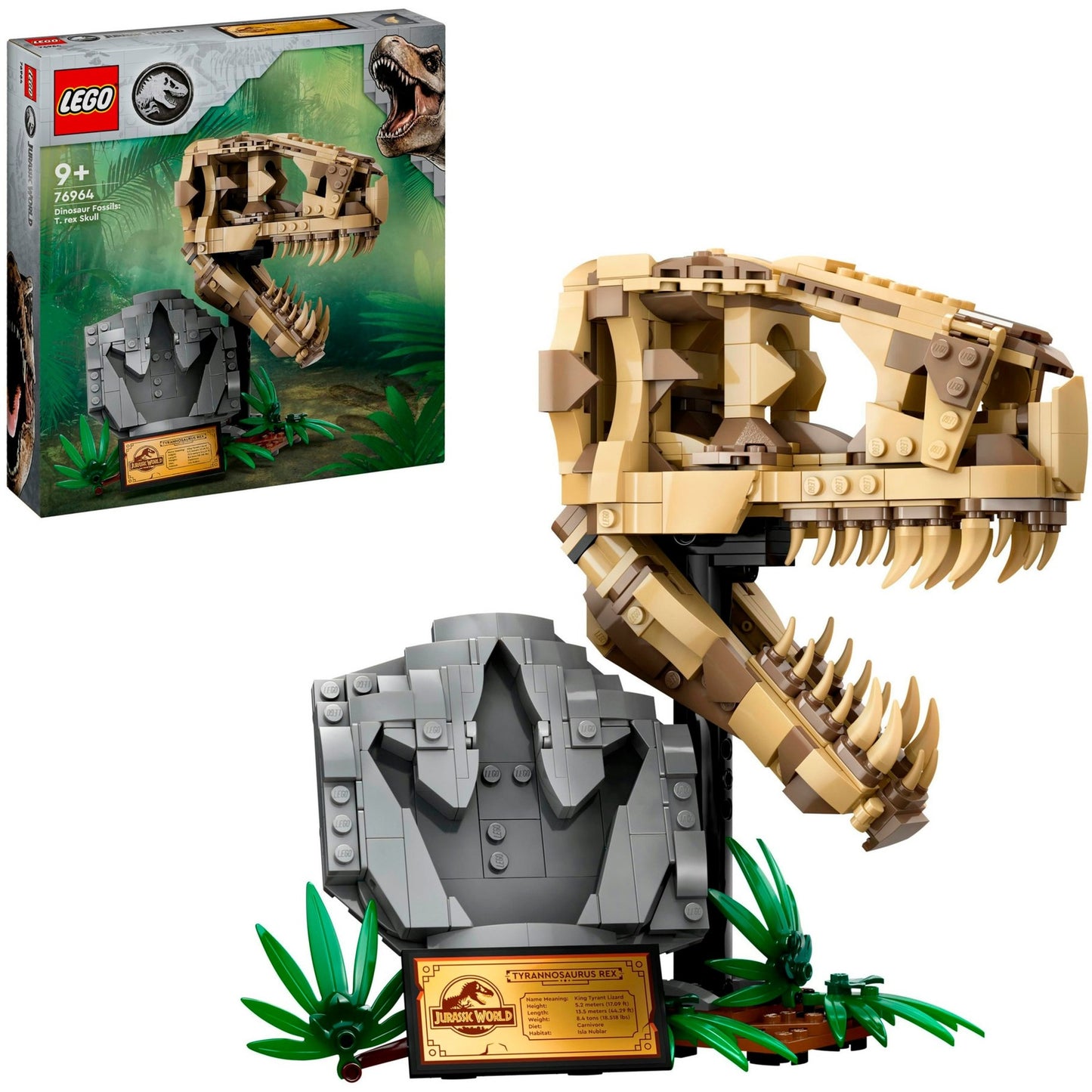 LEGO 76964 Jurassic World Dinosaurier-Fossilien: T.-Rex-Kopf, Konstruktionsspielzeug