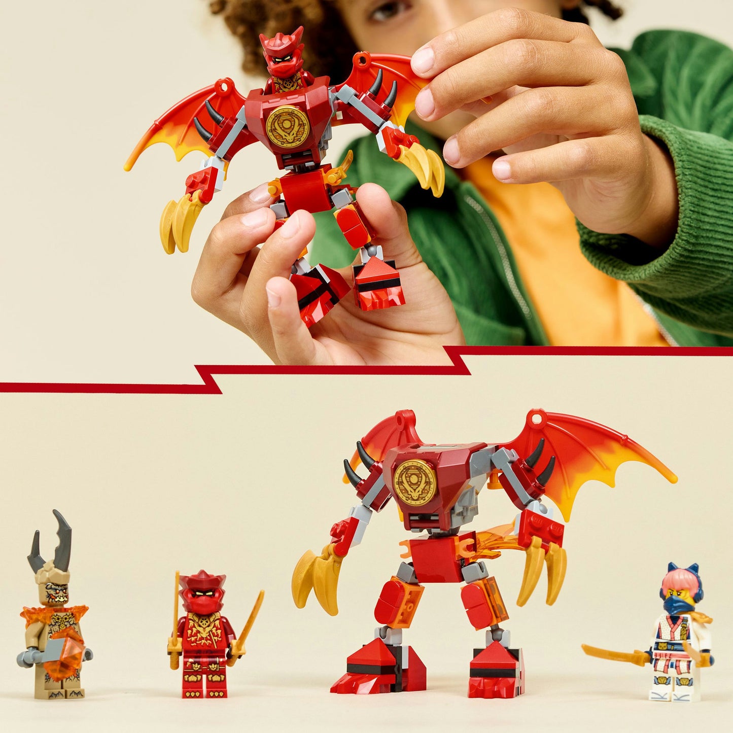 71851 Ninjago Kais Drachen-Mech Battle Set, Konstruktionsspielzeug