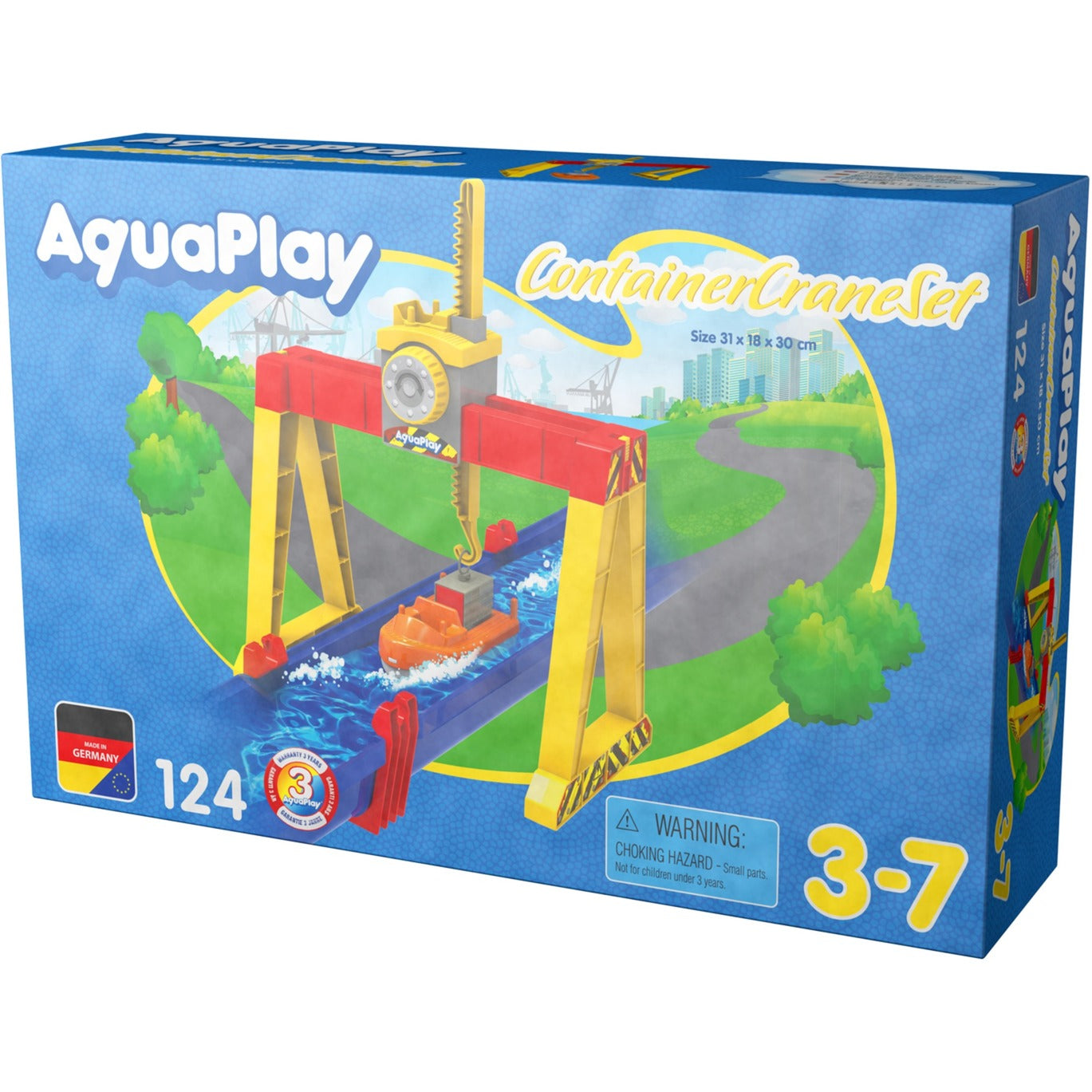 Aquaplay ContainerCrane Set (gelb/rot)