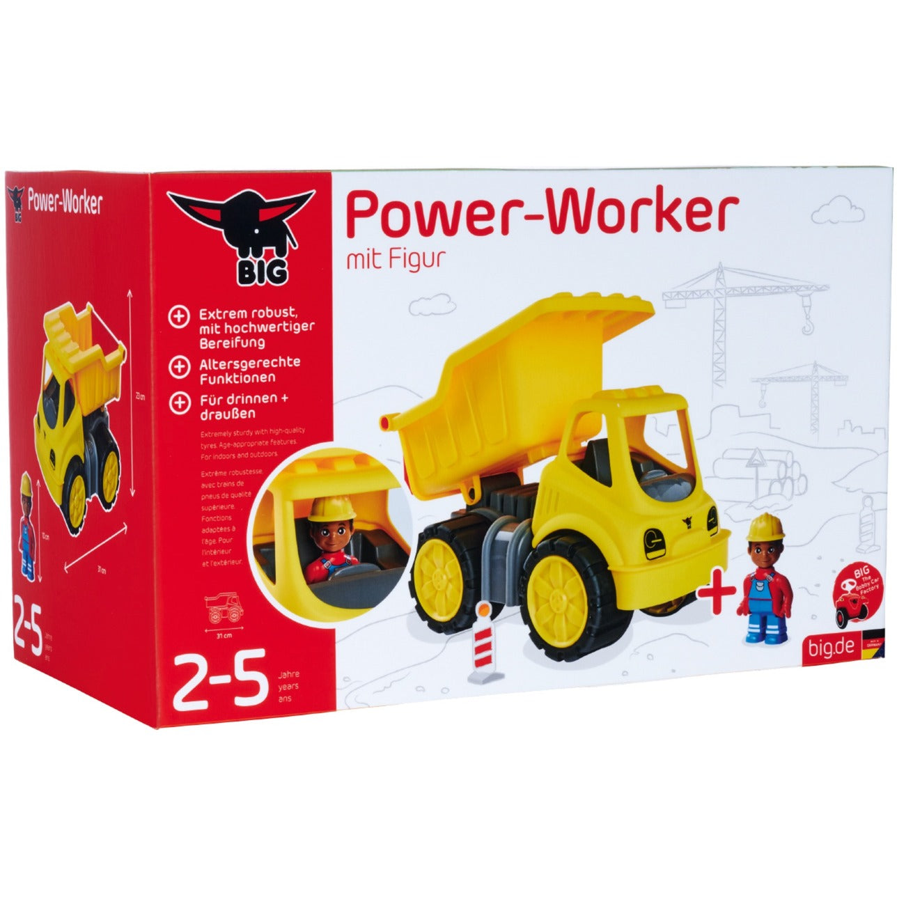 BIG Power-Worker Kipper + Figur (gelb/grau)