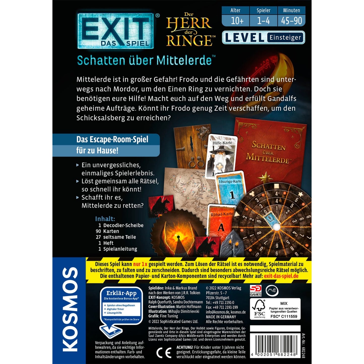 KOSMOS EXIT - Das Spiel - Schatten über Mittelerde, Partyspiel