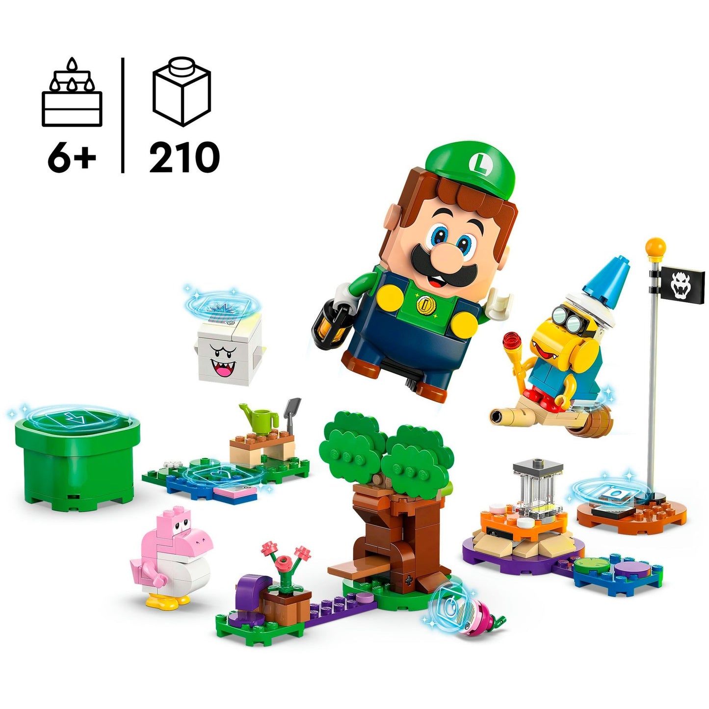 LEGO 71440 Super Mario Abenteuer mit dem interaktiven LEGO Luigi, Konstruktionsspielzeug