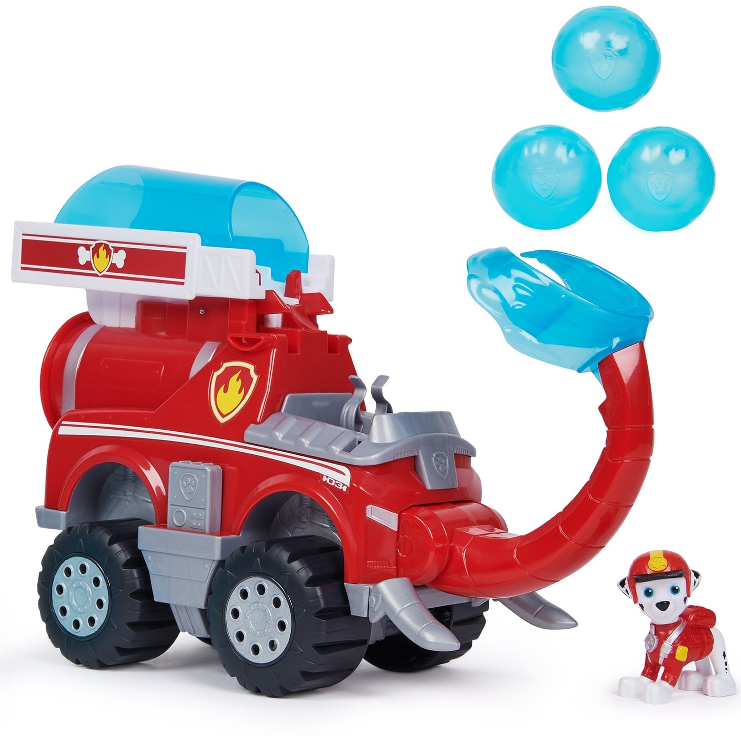 Spin Master Paw Patrol Jungle Pups - Großes Elefanten-Fahrzeug mit Wasser-Abwurf und Marshall-Figur, Spielfahrzeug