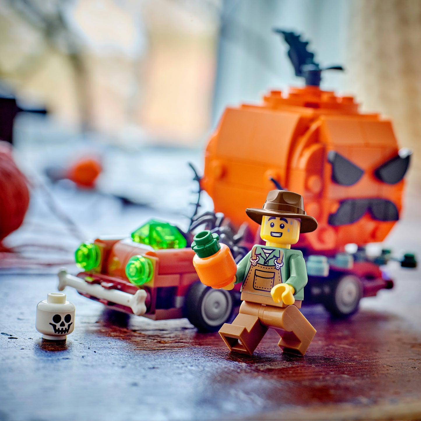 40822 Pickup mit Halloweenkürbis, Konstruktionsspielzeug