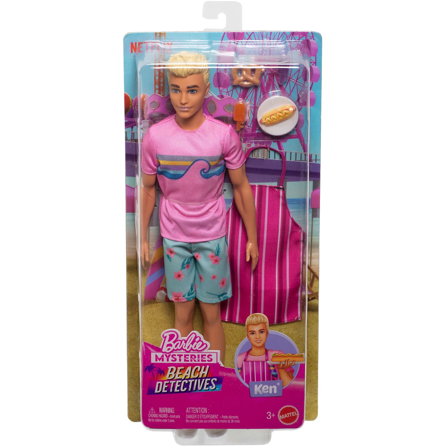 Barbie Mysteries Beach Detectives Ken-Puppe und Zubehör
