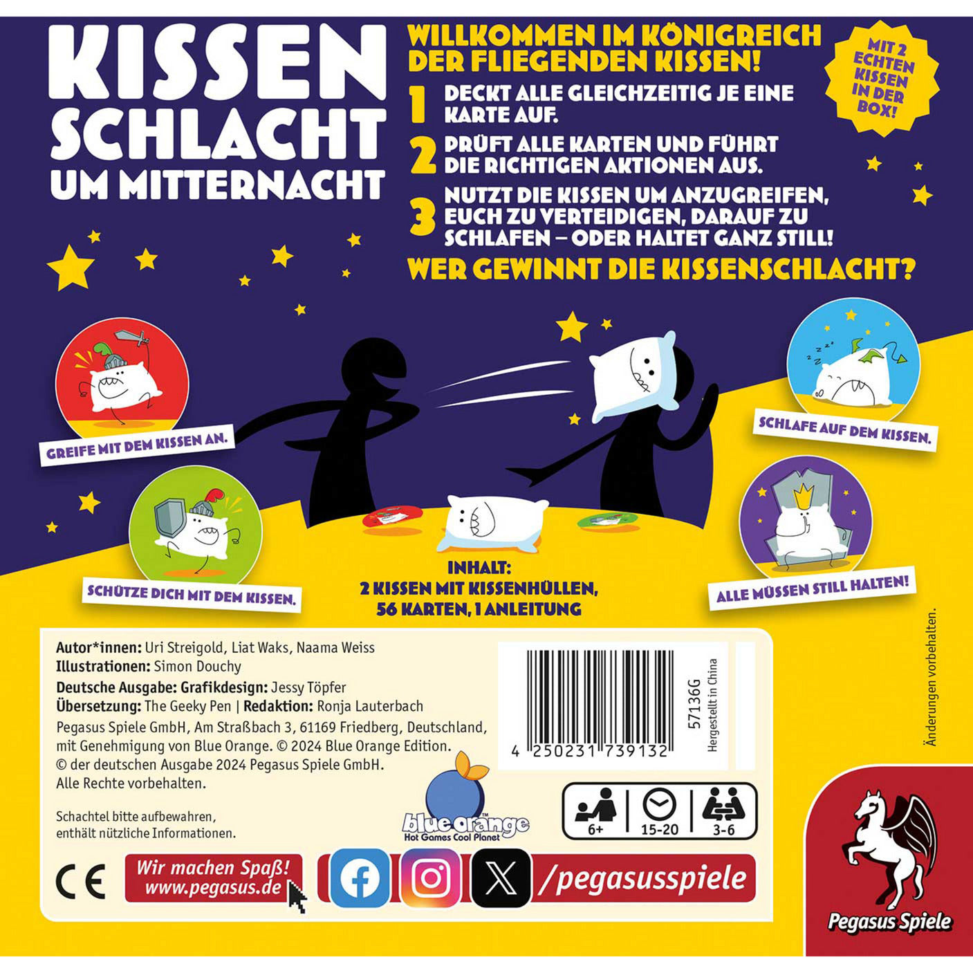 Kissenschlacht um Mitternacht, Gesellschaftsspiel
