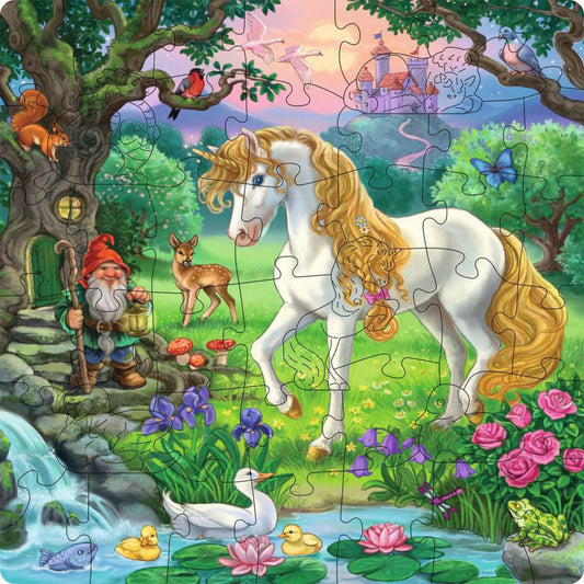 Wooden Puzzles Kids - Märchenhaftes Einhorn