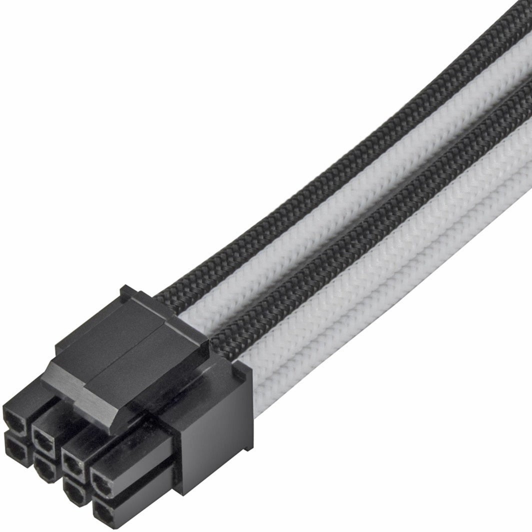 Silverstone Technology Strom-Verlängerungskabel SST-PP07E-EPS8BW (schwarz/weiss, 30cm)