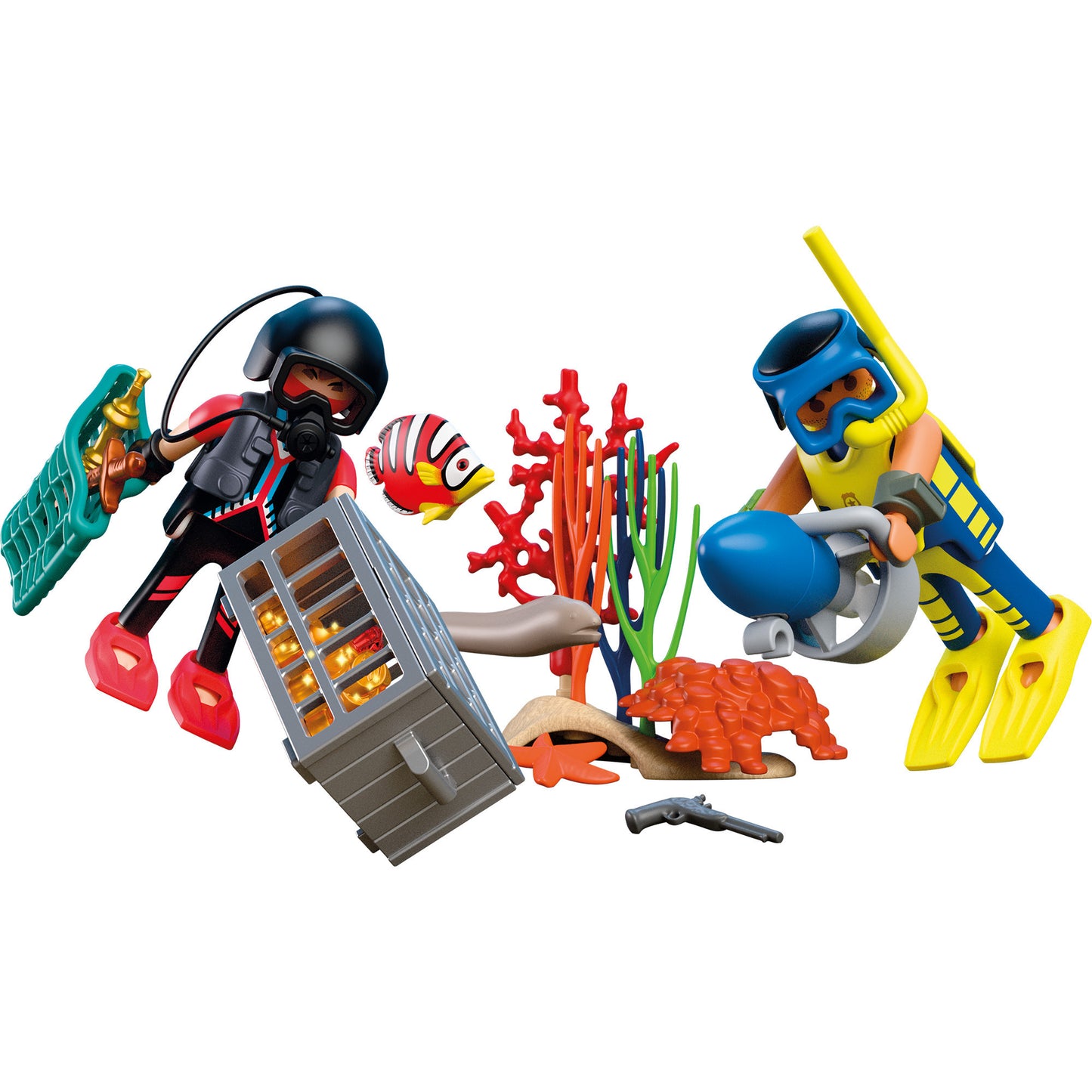 72078 City Action Polizeitaucher mit Schatz, Konstruktionsspielzeug