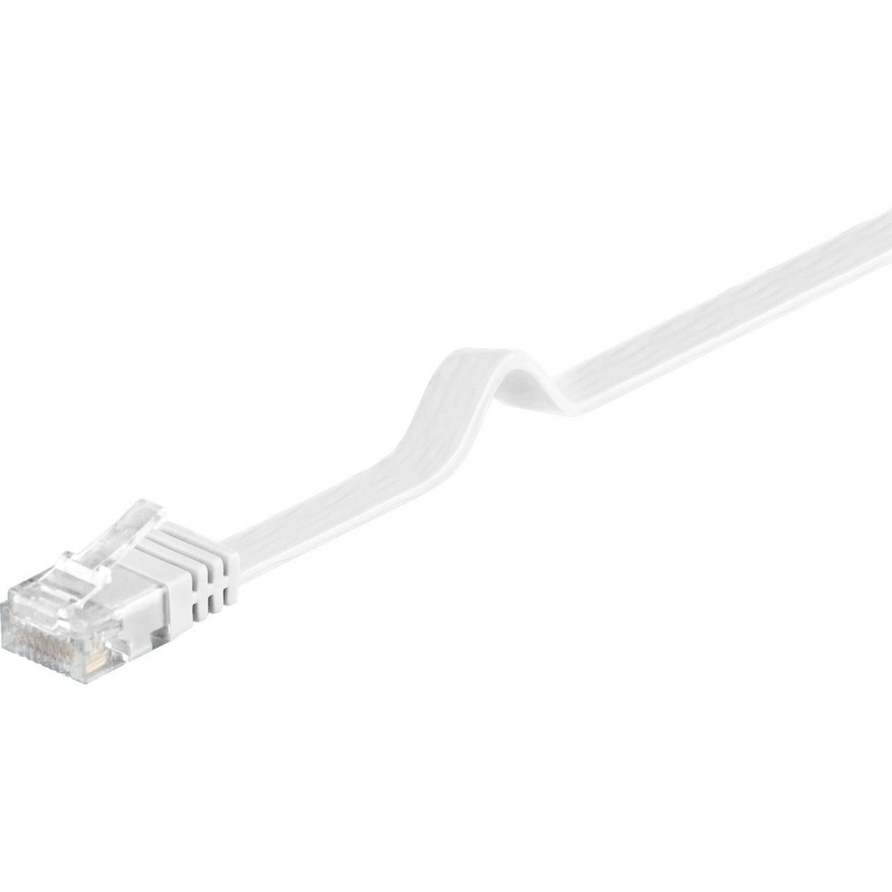 Goobay Patchkabel RJ45 Stecker > RJ45 Stecker CAT.6 U/UTP (weiss, 1 Meter, Flachkabel)