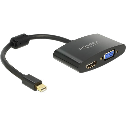 DeLOCK Adapter Mini DisplayPort > VGA/HDMI (schwarz, 18cm)