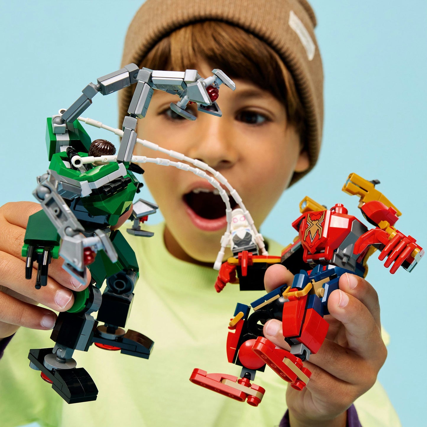 76338 Marvel Super Heroes Mech-Duell: Spider-Man vs. Doc Ock, Konstruktionsspielzeug