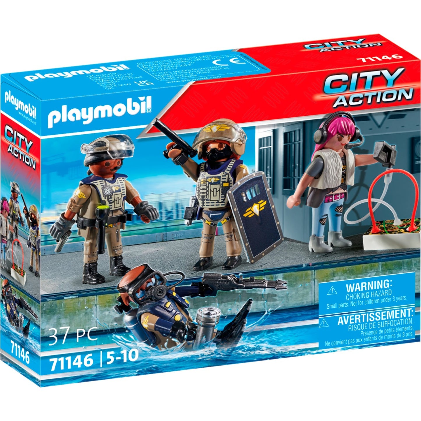 PLAYMOBIL 71146 City Action SWAT-Figurenset, Konstruktionsspielzeug