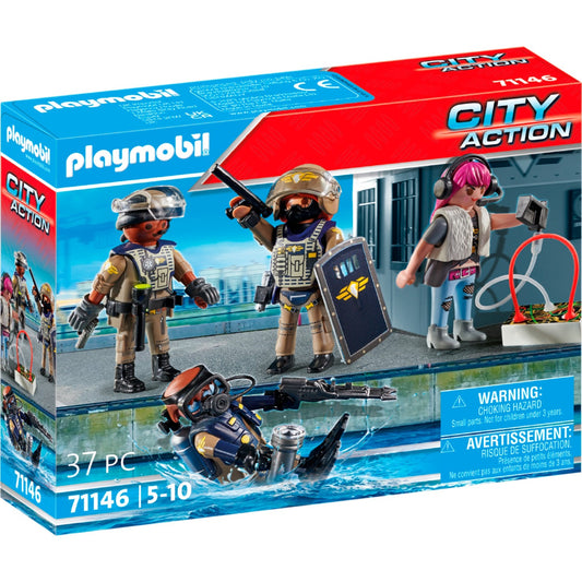 PLAYMOBIL 71146 City Action SWAT-Figurenset, Konstruktionsspielzeug
