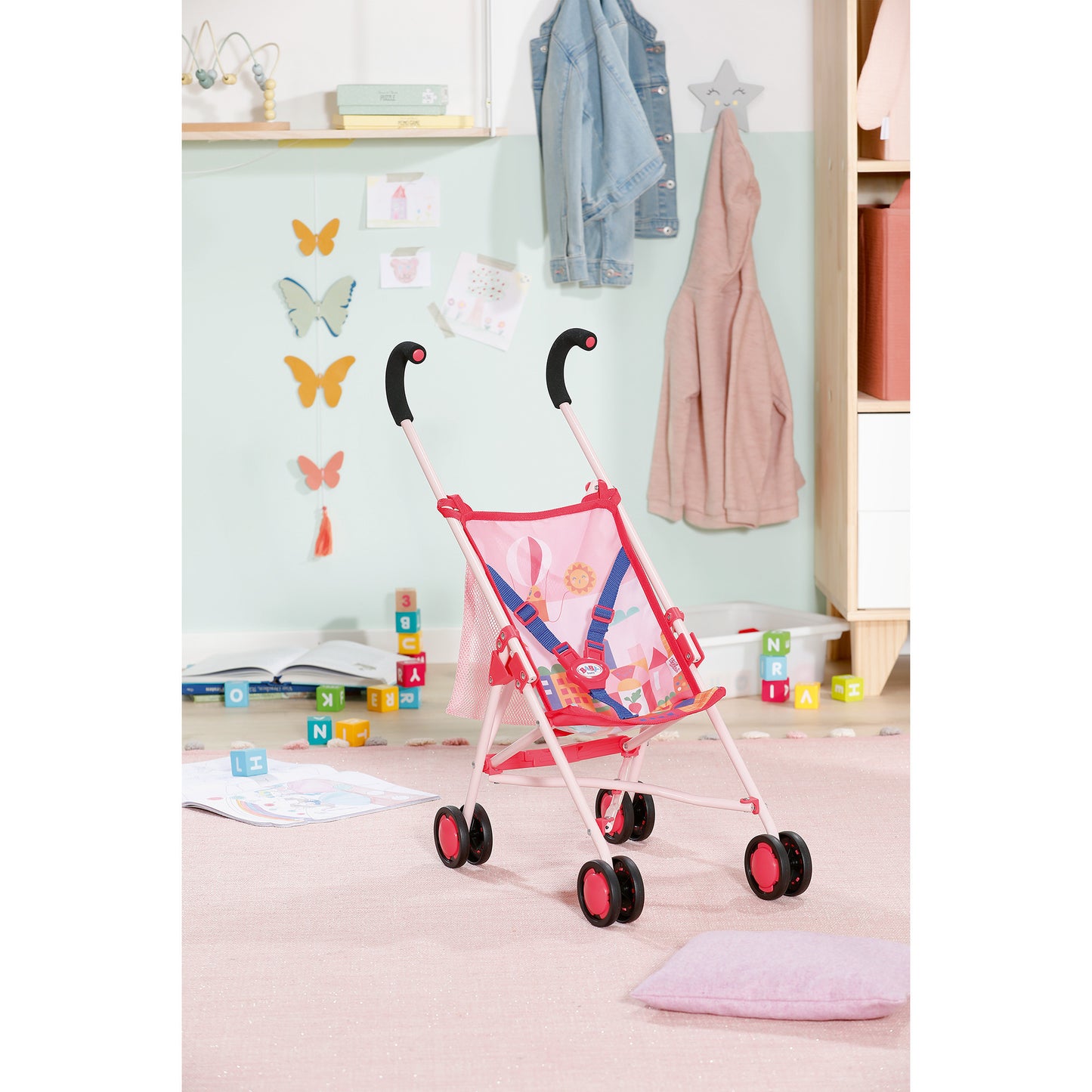 BABY born Kinderwagen mit Tasche, Puppenwagen