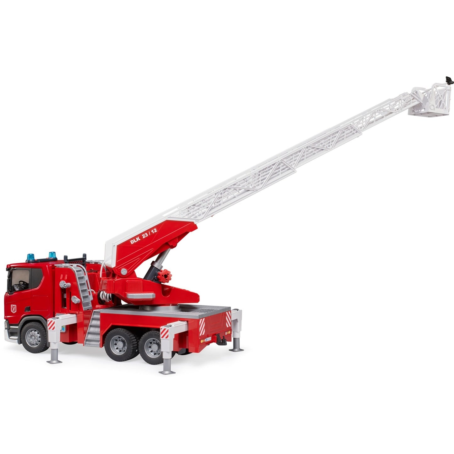 BRUDER Scania Super 560R Feuerwehr mit Drehleiter, Wasserpumpe, Light & Sound