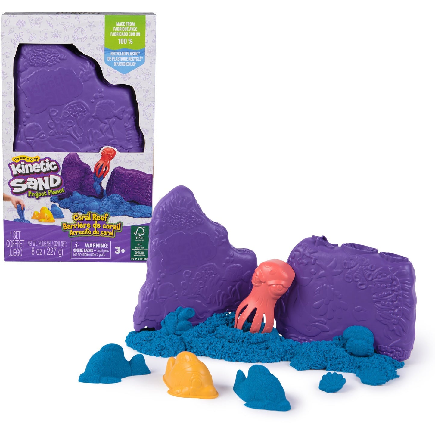 Spin Master Kinetic Sand Project Planet - Korallen Riff Set, Spielsand