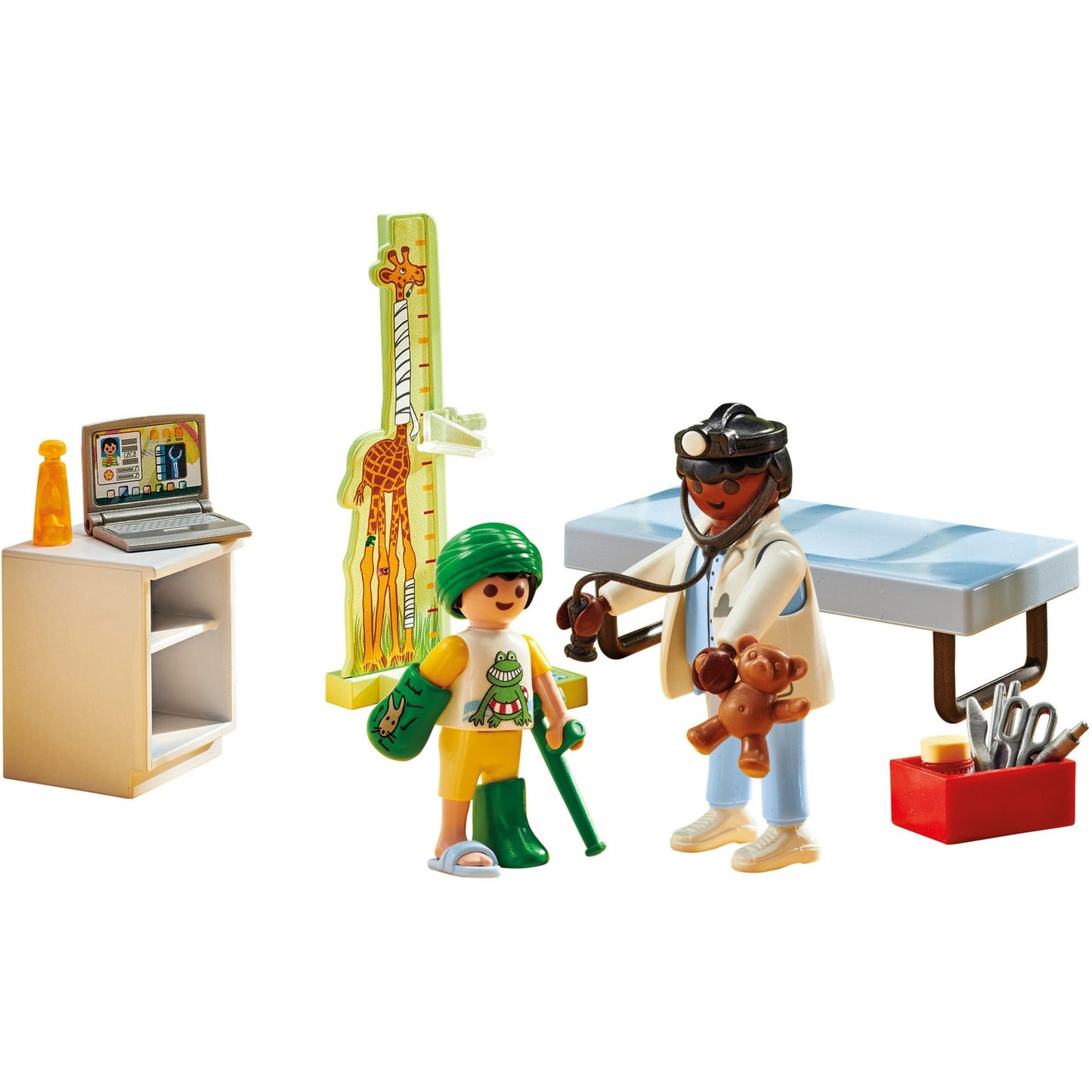 PLAYMOBIL 71619 Action Heroes Kinderarzt mit Teddybär , Konstruktionsspielzeug