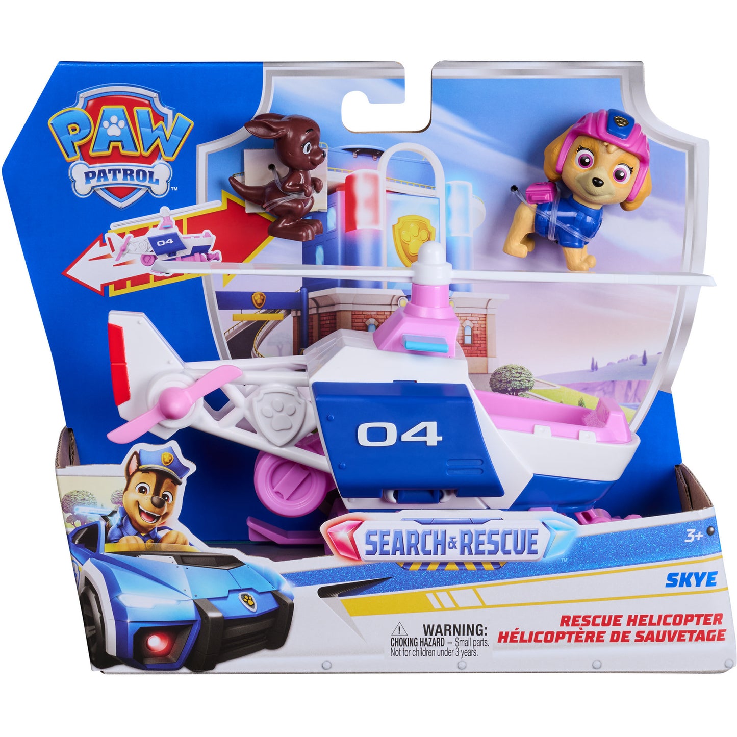 Paw Patrol - Search & Rescue: Skyes Rettungs-Helikopter mit 2 Figuren, Spielfahrzeug