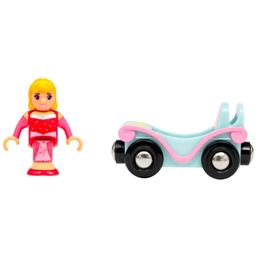 BRIO Disney Princess Dornröschen mit Waggon, Spielfahrzeug