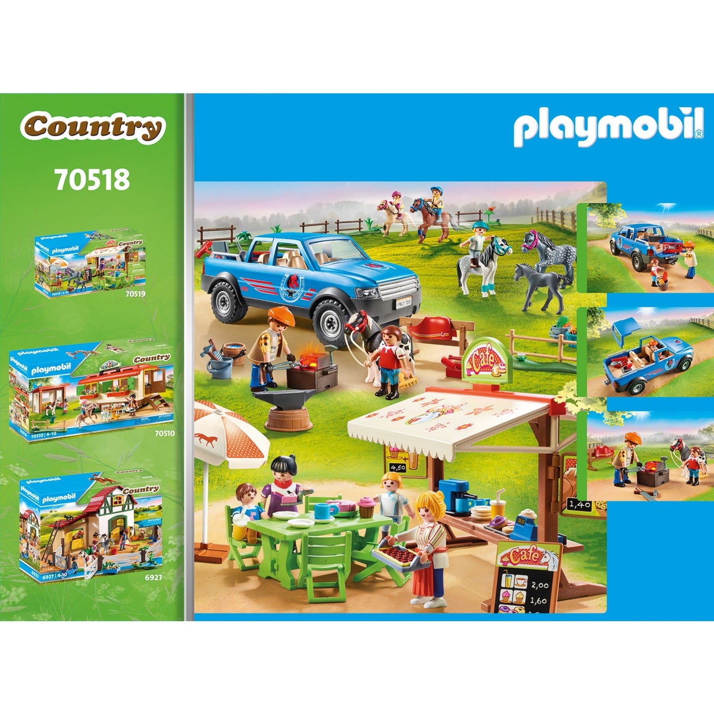 PLAYMOBIL 70518 Country Mobiler Hufschmied, Konstruktionsspielzeug