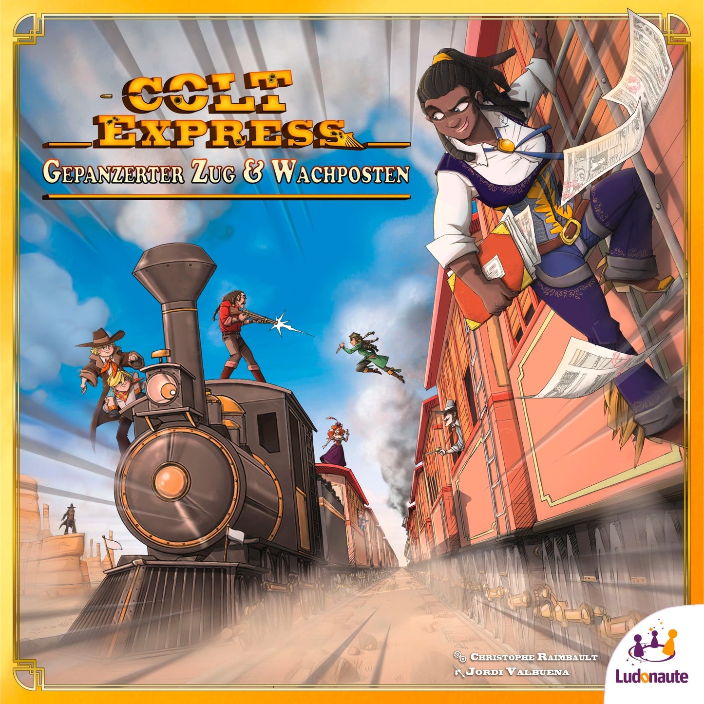 Asmodee Colt Express - Gepanzerter Zug & Wachposten, Brettspiel