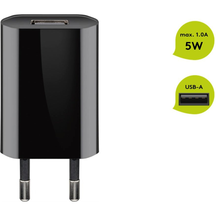 Goobay USB-Ladegerät 1 A (5W) schwarz (schwarz)