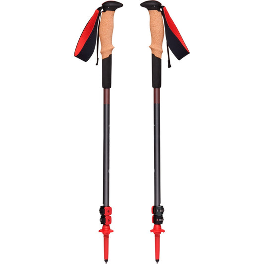 Black Diamond Trekkingstöcke Pursuit S/M (grau/rot, 1 Paar, 100-125 cm)