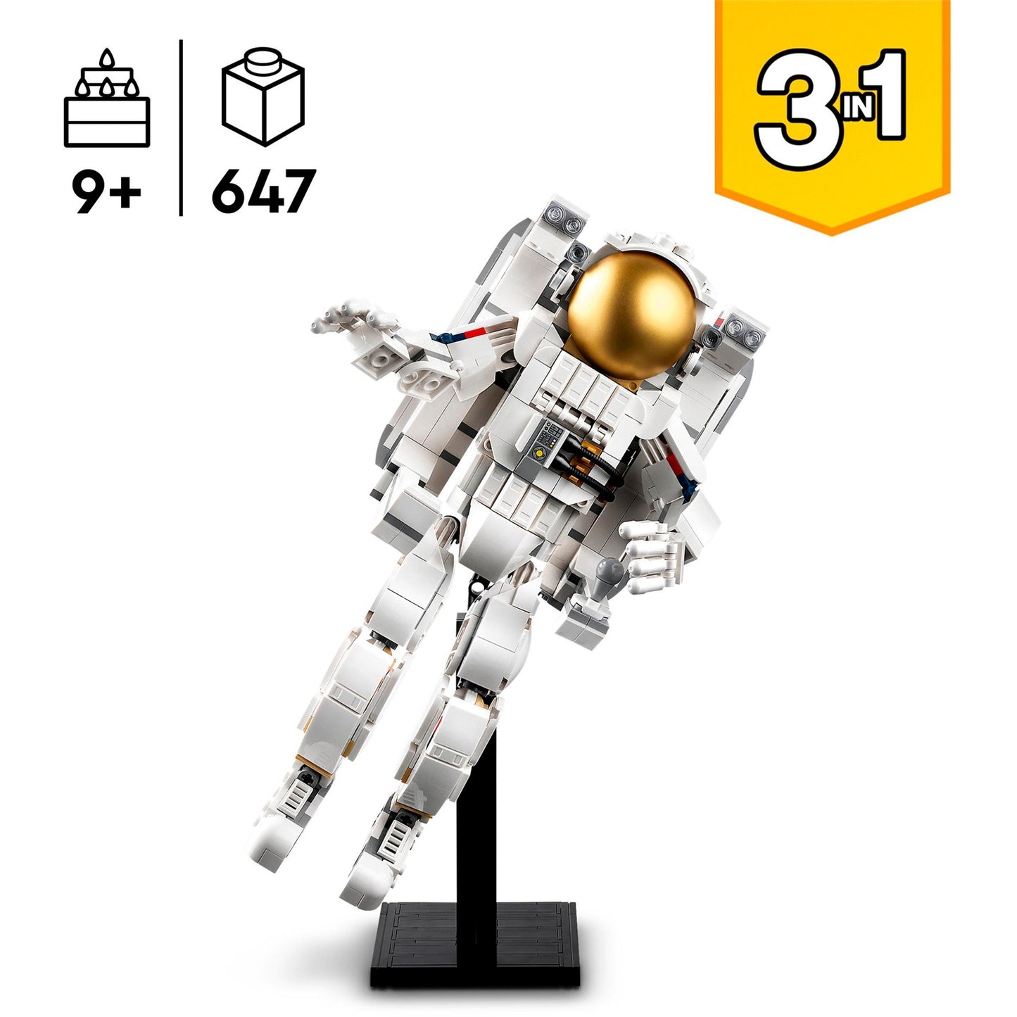 LEGO 31152 Creator 3-in-1 Astronaut im Weltraum, Konstruktionsspielzeug