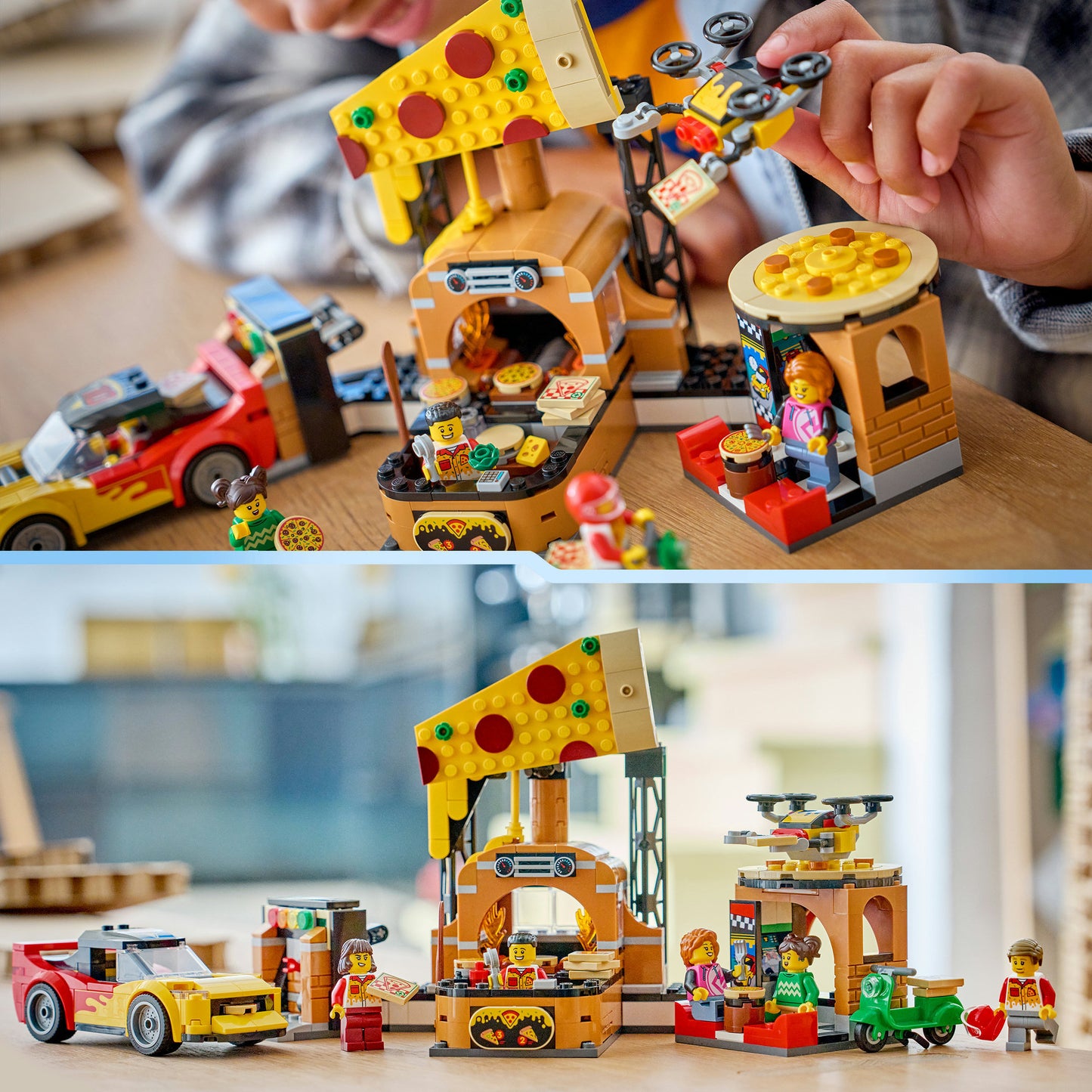 60496 City Pizza-Liefererlebnis mit Fahrzeugen, Konstruktionsspielzeug