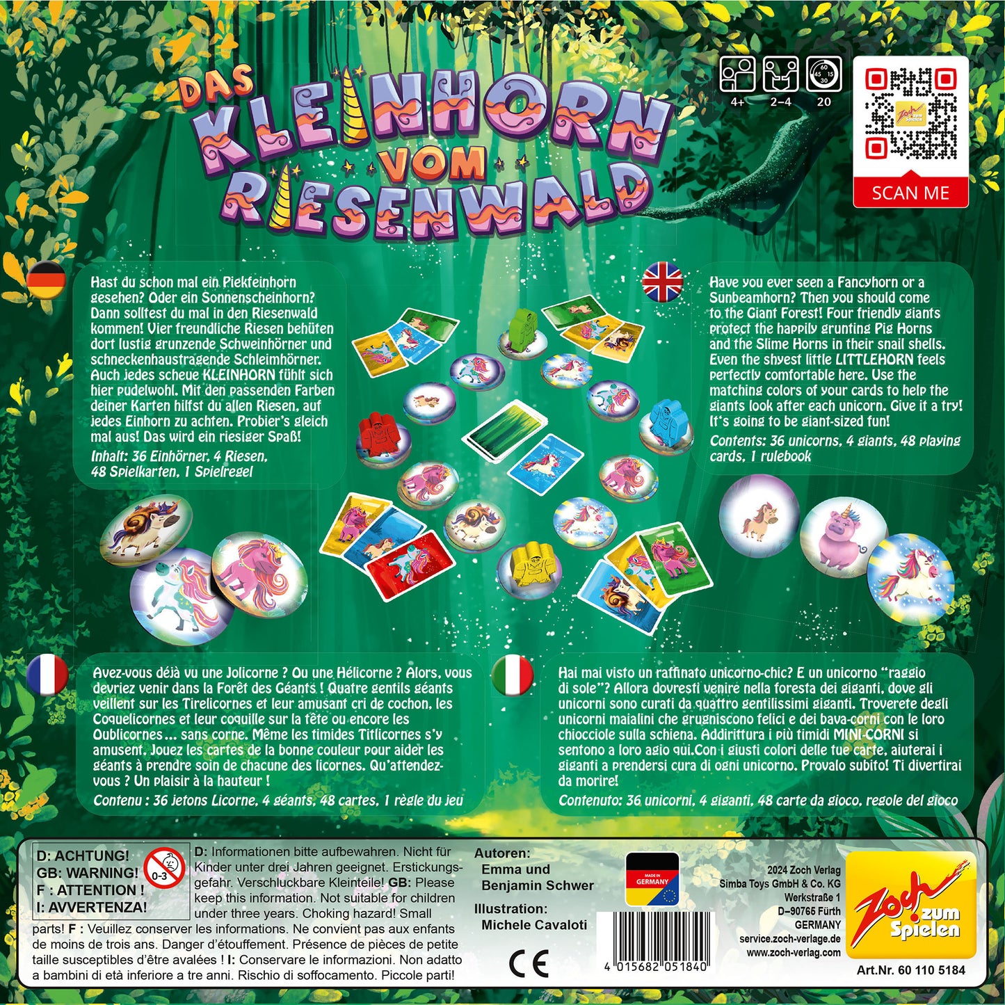 Das Kleinhorn vom Riesenwald, Brettspiel