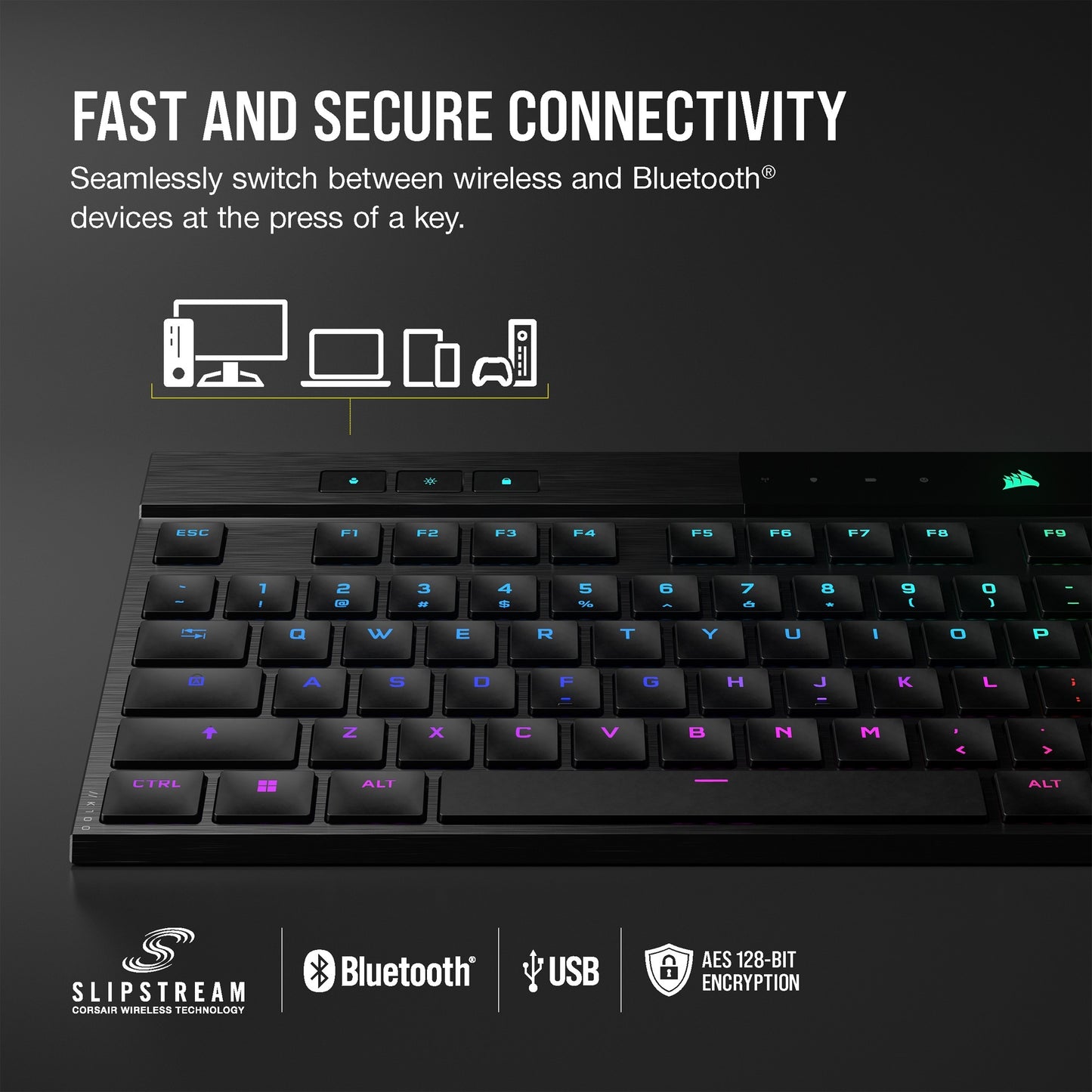 K100 AIR WIRELESS, Gaming-Tastatur