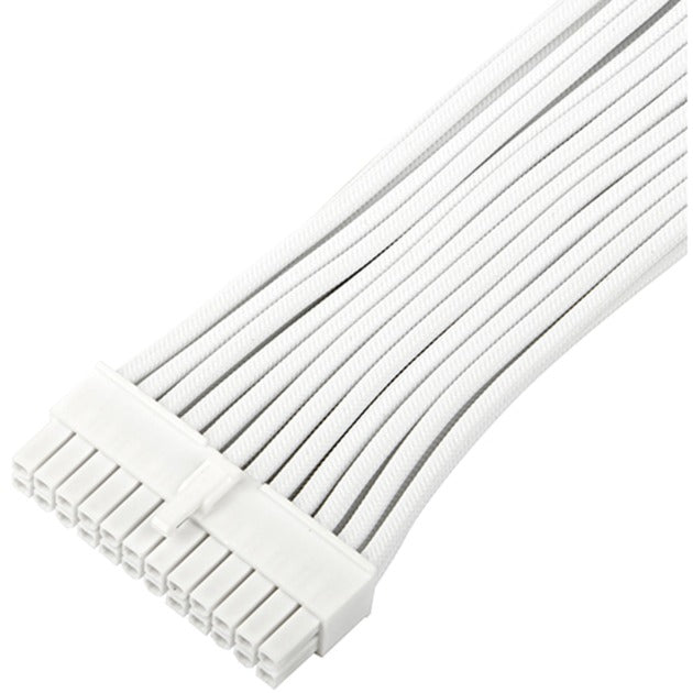 Silverstone Technology Netzteil-Verlängerungskabel SST-PP07E-MBW-V2, 24pin ATX (weiss, 30cm)
